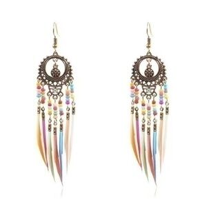 🆕 Bohemian Beaded Tassel Colorful Earrings
